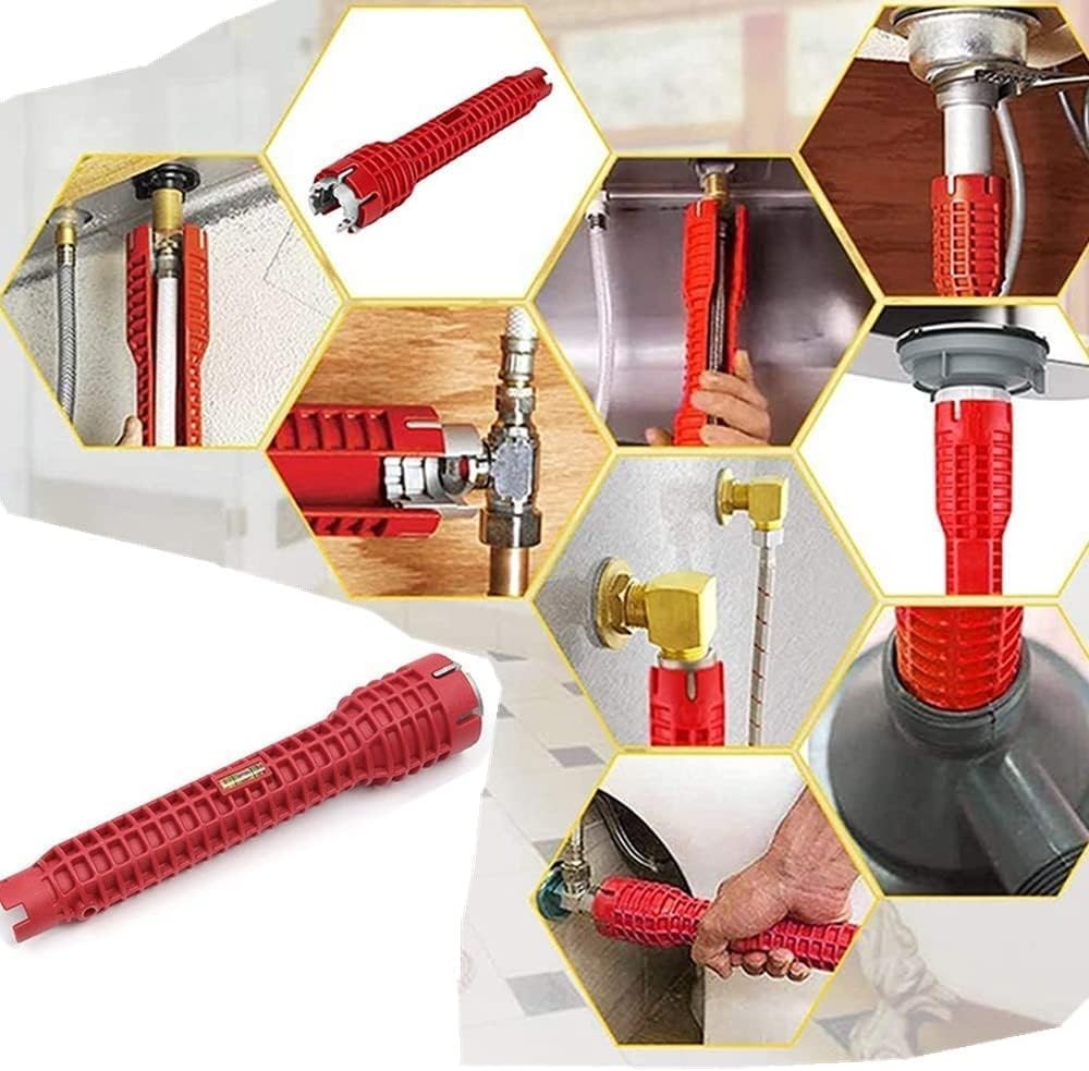 8 IN 1 Multi tool Faucet Sink Installer Pipe Wrench For Plumbers & Homeowners