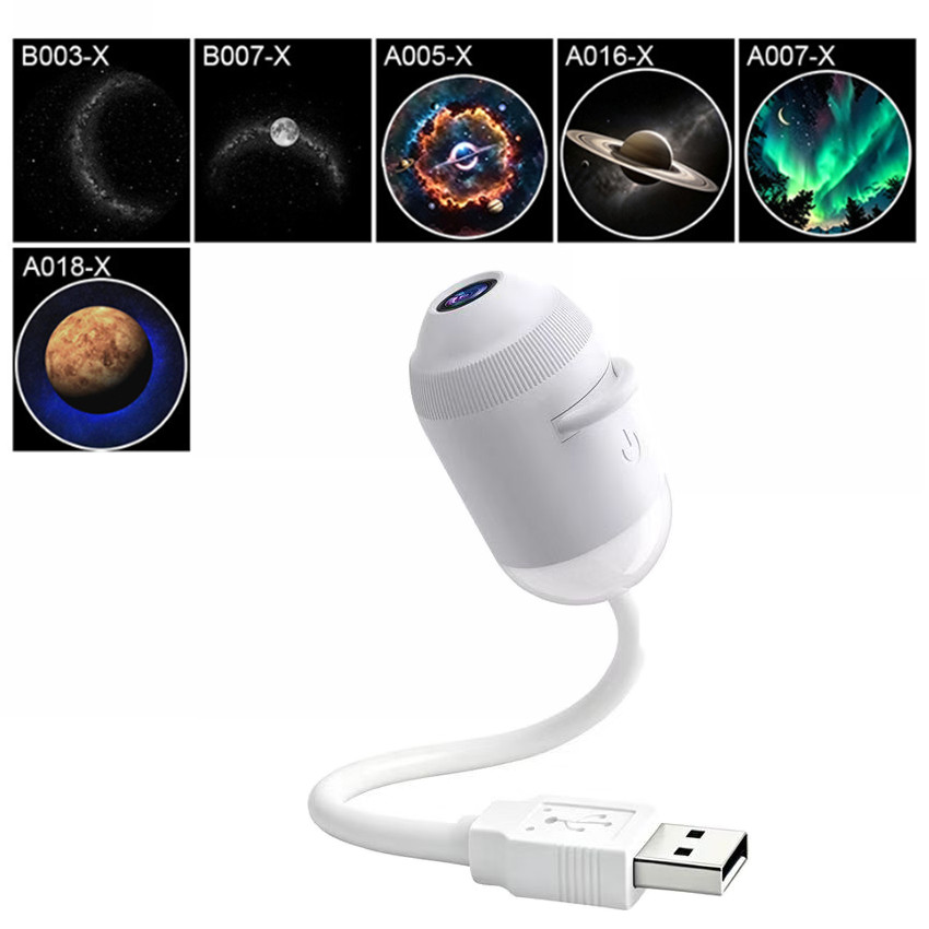 Galaxy Projector Night Light, USB Galaxy Star Projector with 3/6/12/24 Films US