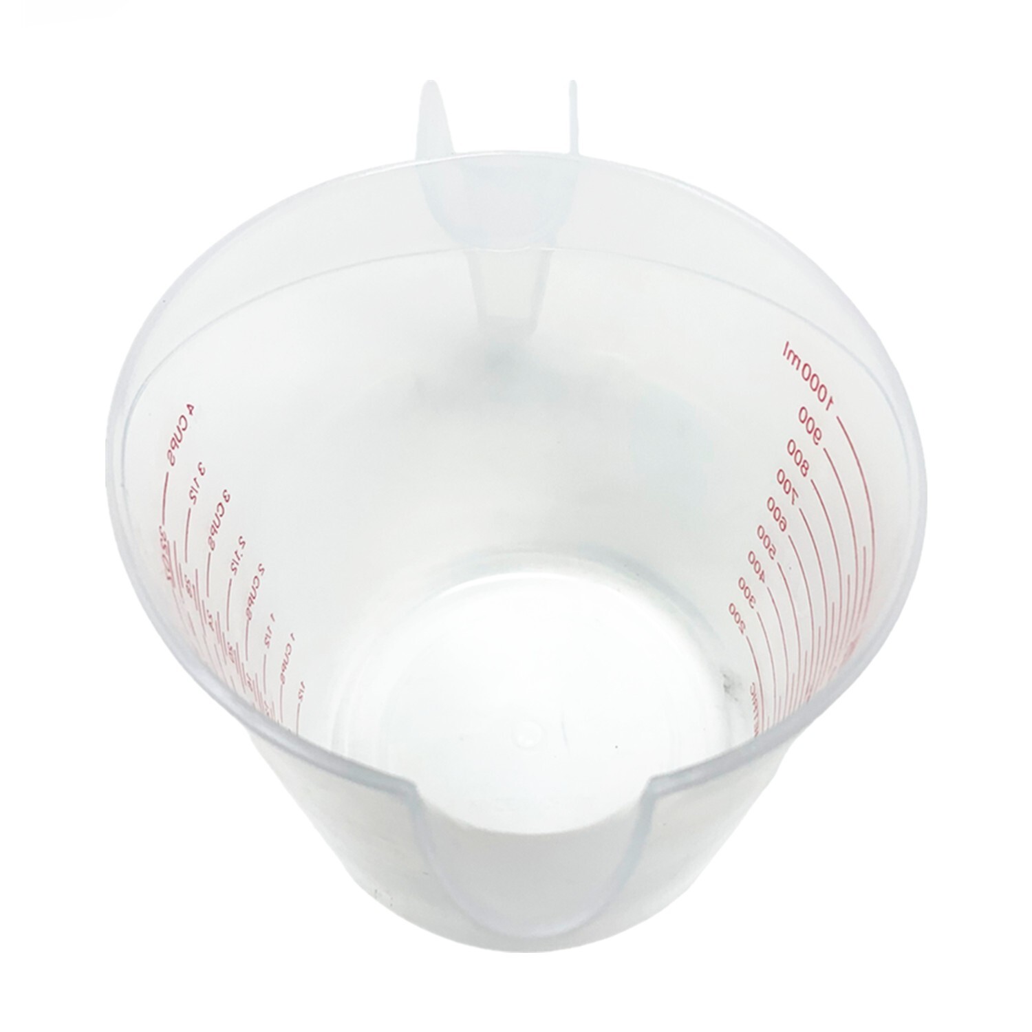 1 Liter (32oz) Clear Plastic Measuring Cup – milliliters, liter, oz, cups, quart