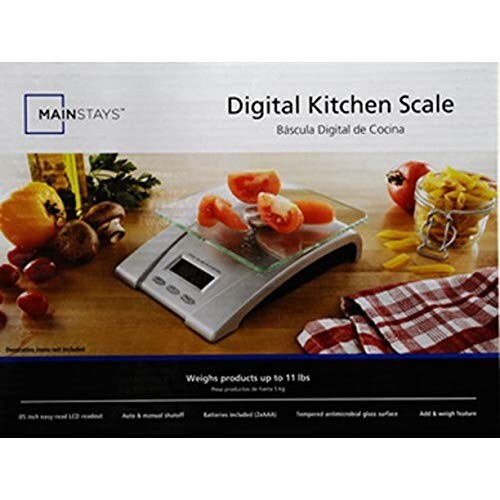 Mainstays modern Glass Digital MAX 11 LBS scale with Touch control buttons