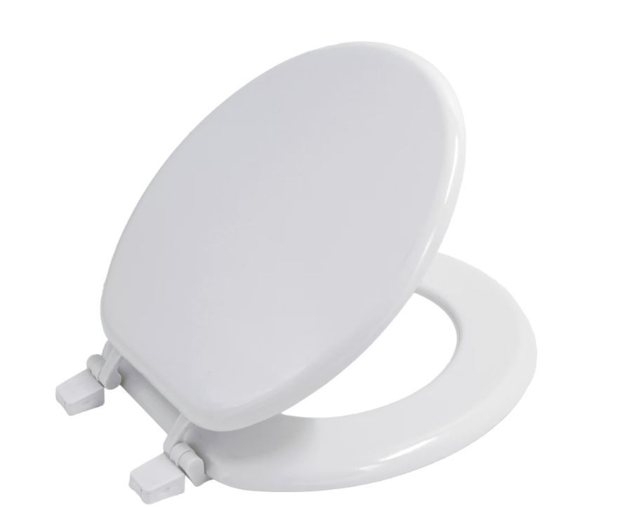 Mainstays Molded Wood Toilet Seat White Single Seat