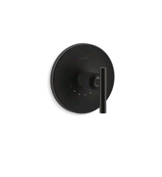 Kohler K-T14488-4-BL Purist Thermostatic Valve Trim Only, Matte Black