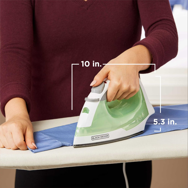 BLACK+DECKER Easy Steam Compact Steam Iron Nonstick Soleplate SmartSteam Green