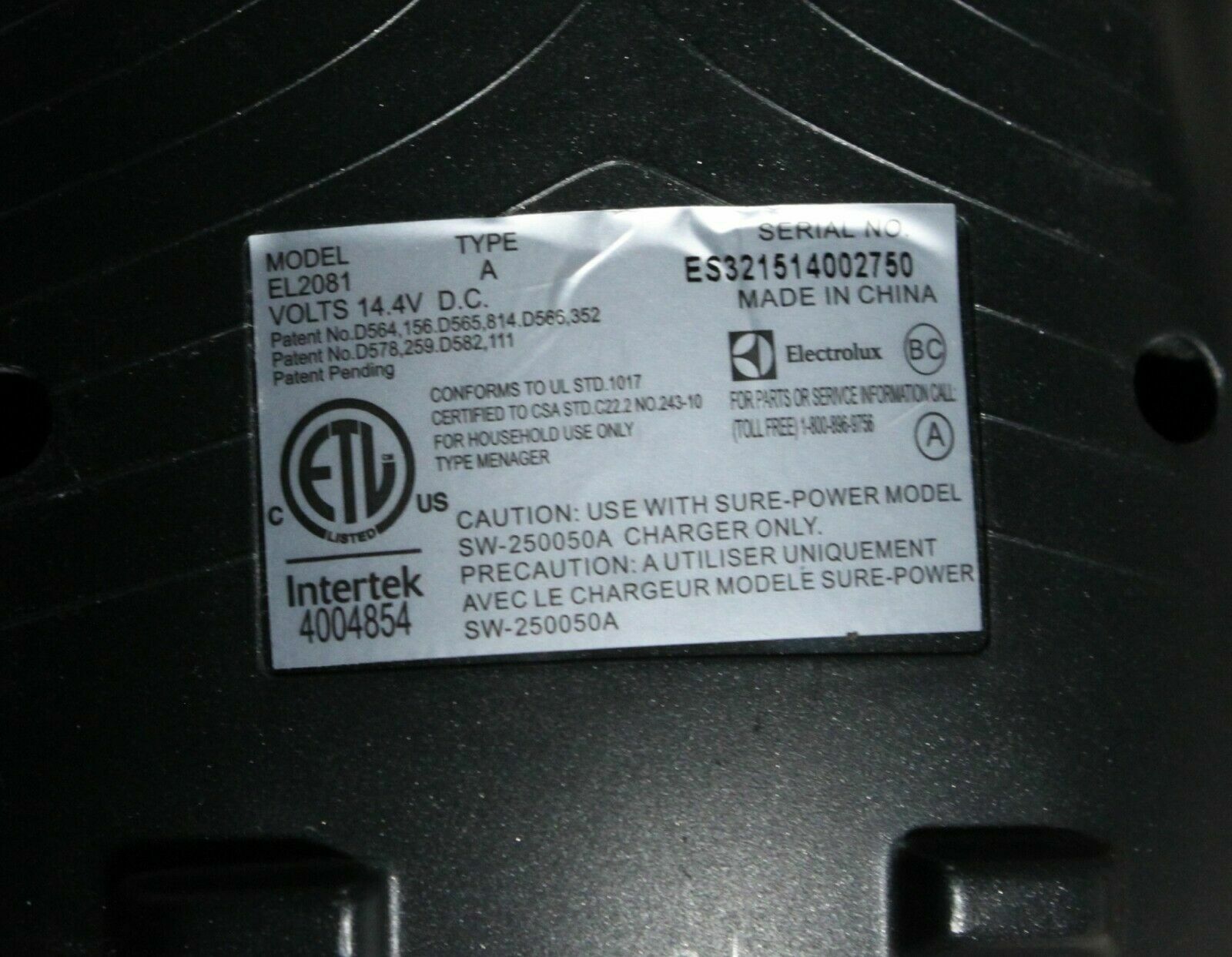 Soldering required For Electrolux Ergorapido 14.4 Volt Battery EL2081 Type A