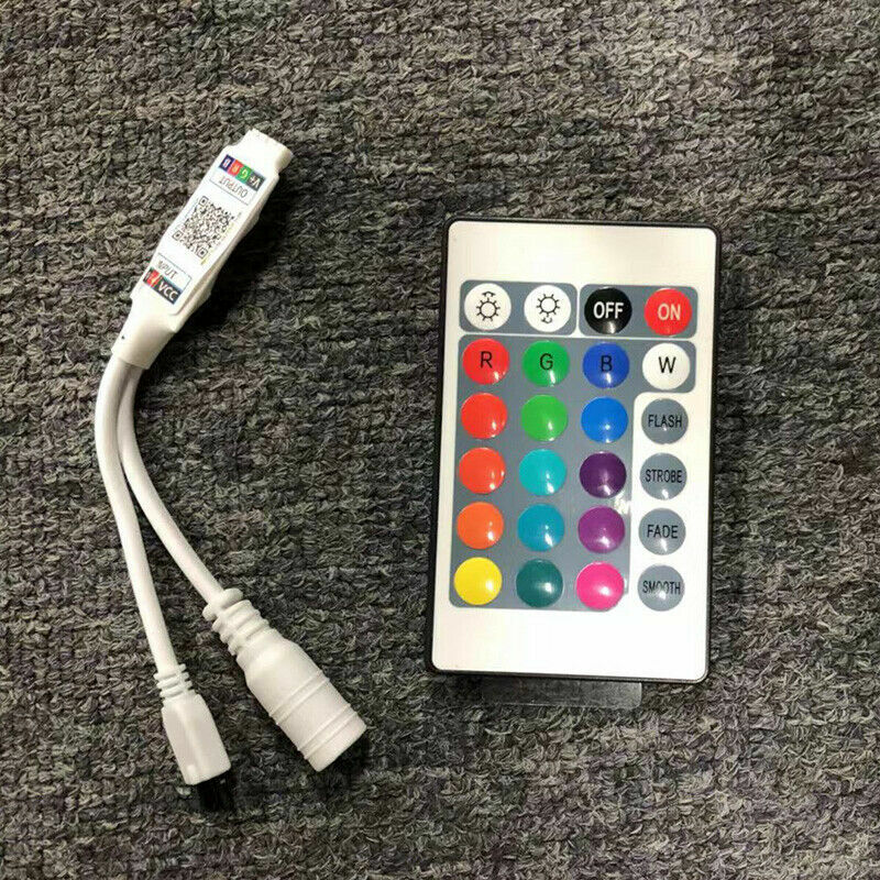 Bluetooth APP 24 Key IR Remote Controller 12V 24V 3528 5050 RGB LED Strip Lights