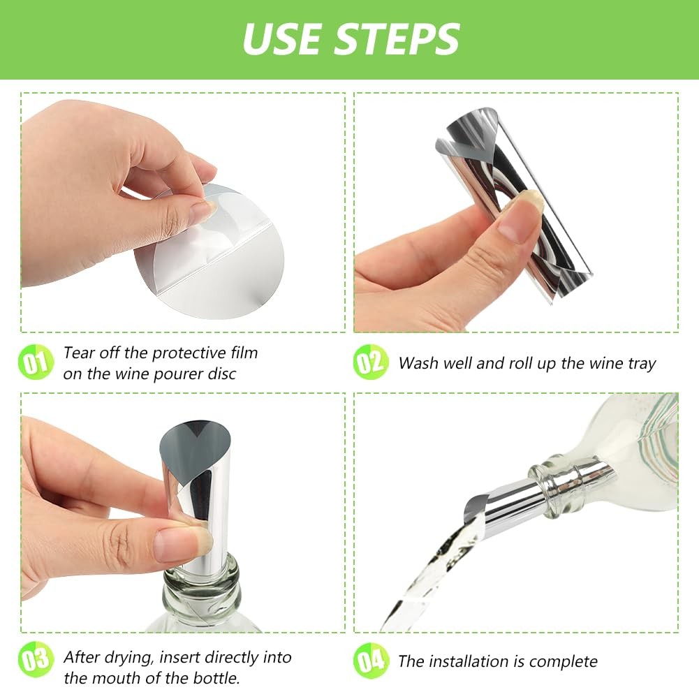 Round Wine Pourer Disks, Stopping Pour Spout 50pcs, as picture show