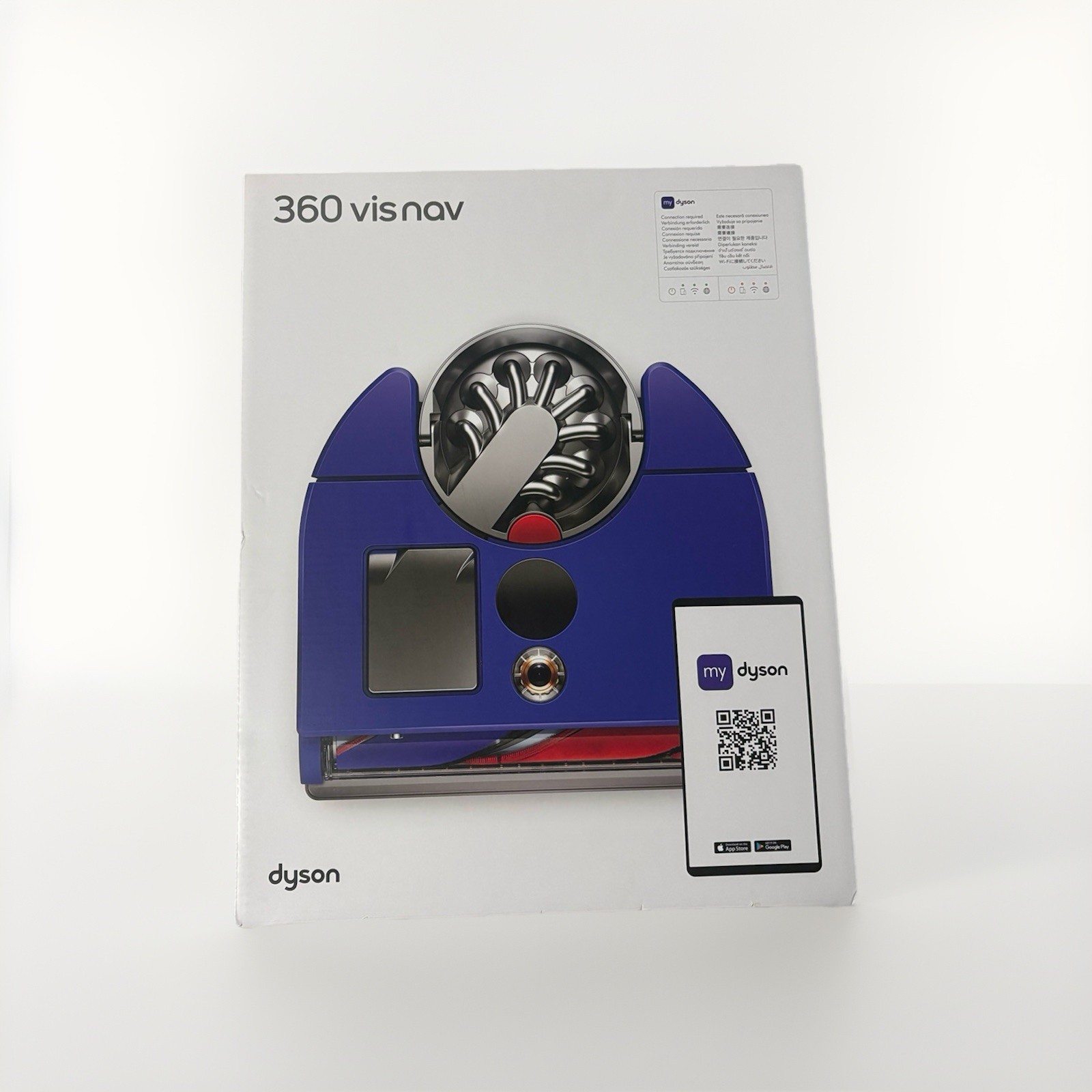 Dyson 360 Vis Nav Robotic Bagless Cordless Vacuum Blue Rotating Brushes