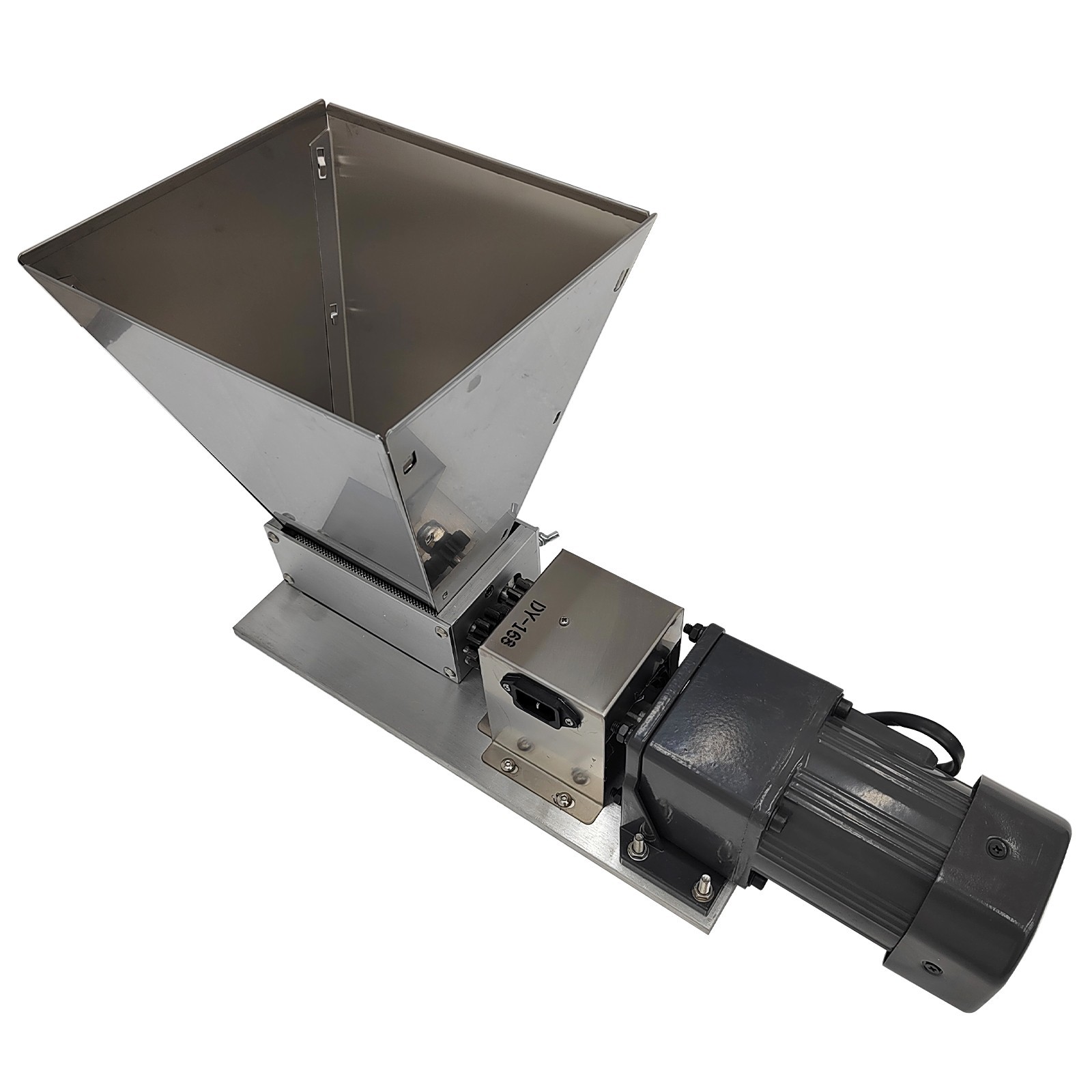 110V Electric Stainless Two-roll Grain Grinder Malt Crusher 65r/min 4L Hopper