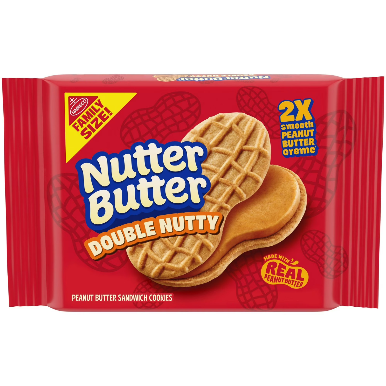 Nutter Butter double Nutty peanut Butter sandwich cookies 1 Pack (15.27 oz)…..