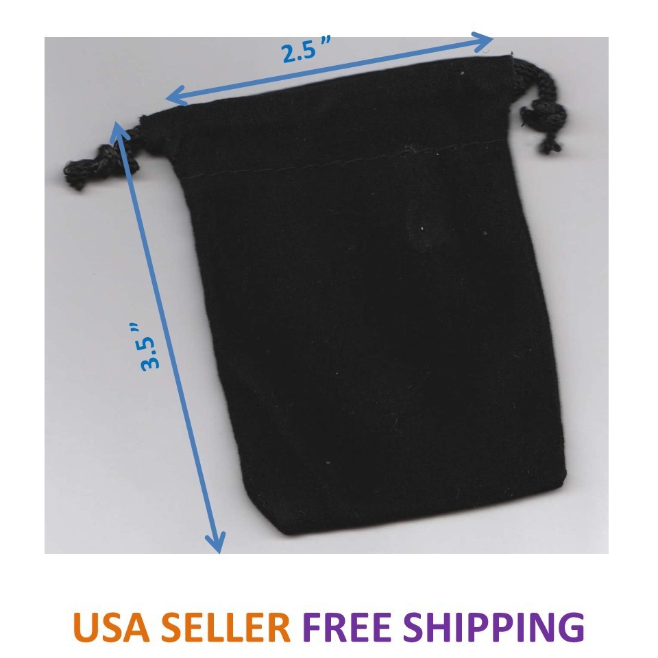 Black Velvet Drawstring Velour Gift Pouches Ring Jewelry Bag Wedding Red Favors