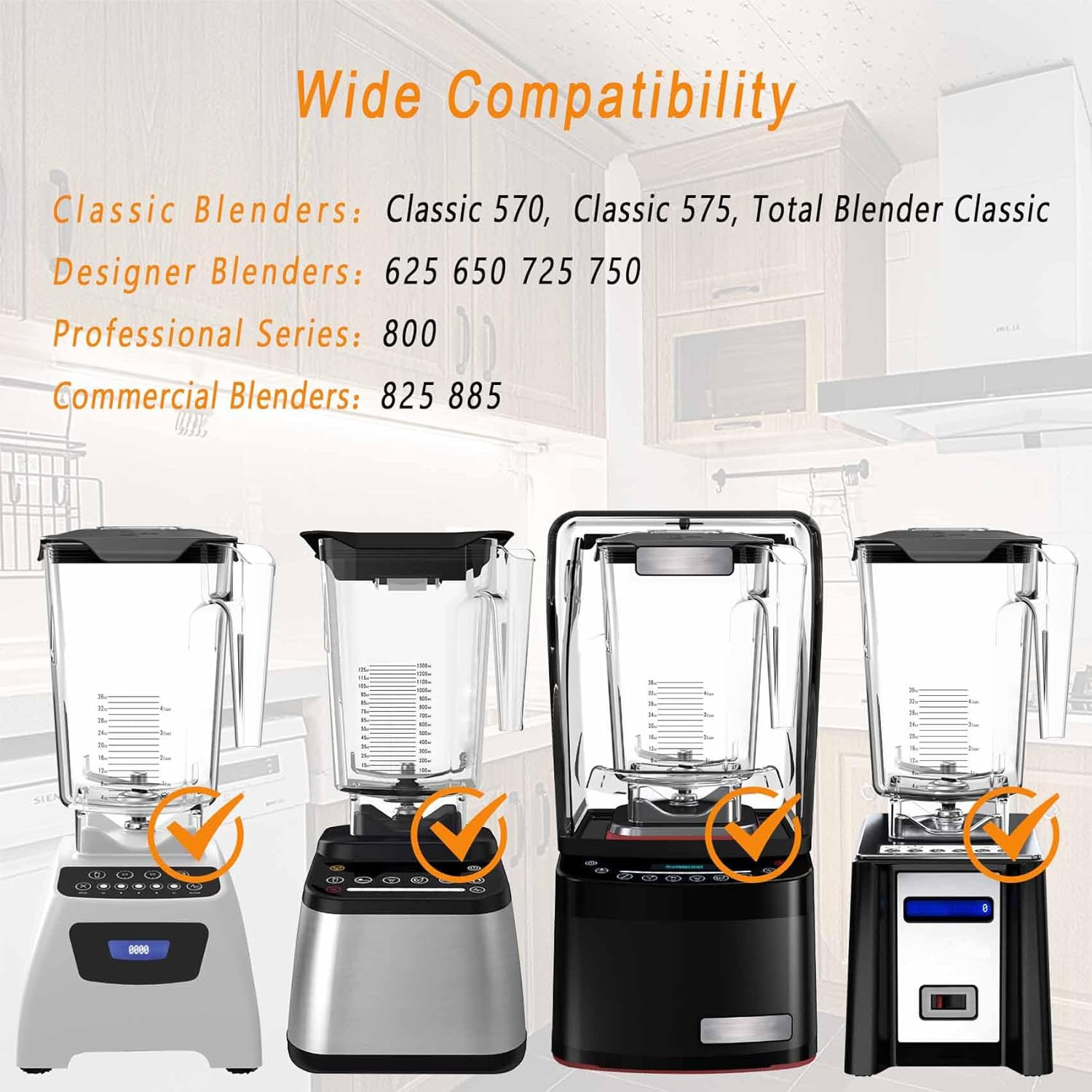 90Oz Wildside+ Jar for Blendtec, Replace 570 575 625 650 725 759 800 825 885 Et