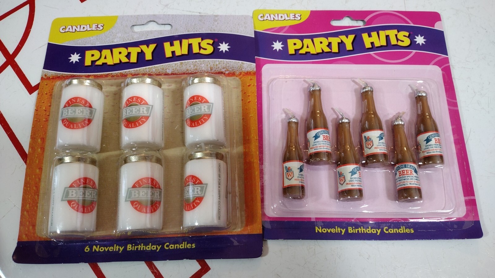 Beer Shape Candles Beer Can & Bottles Happy Anytime Adult Novelty (12 pc