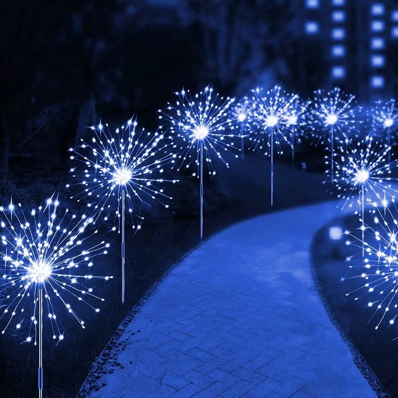 Outdoor LED Solar Firework Lights Garden Decoration Fairy Lights Waterproof Dand