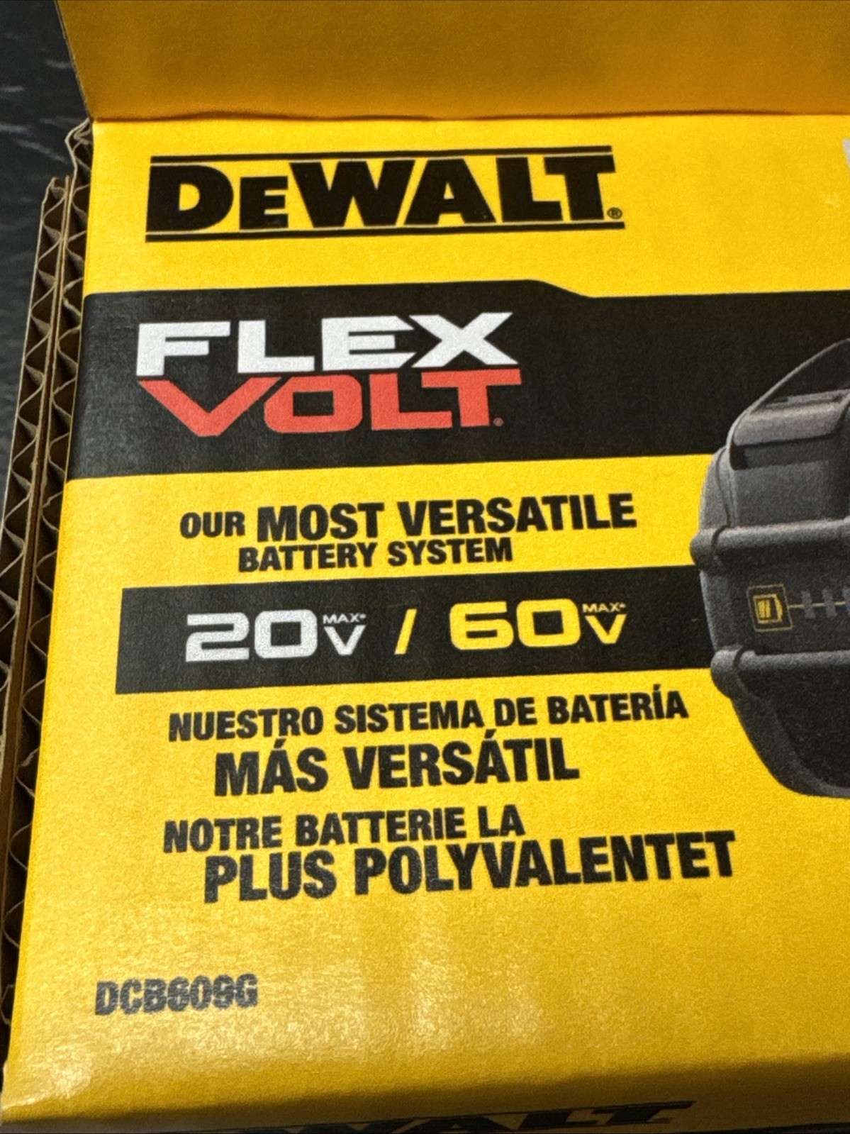 DeWalt DCB609G 20/60V Max Flexvolt 9Ah Lithium Ion Oil-Resistant Battery 2026