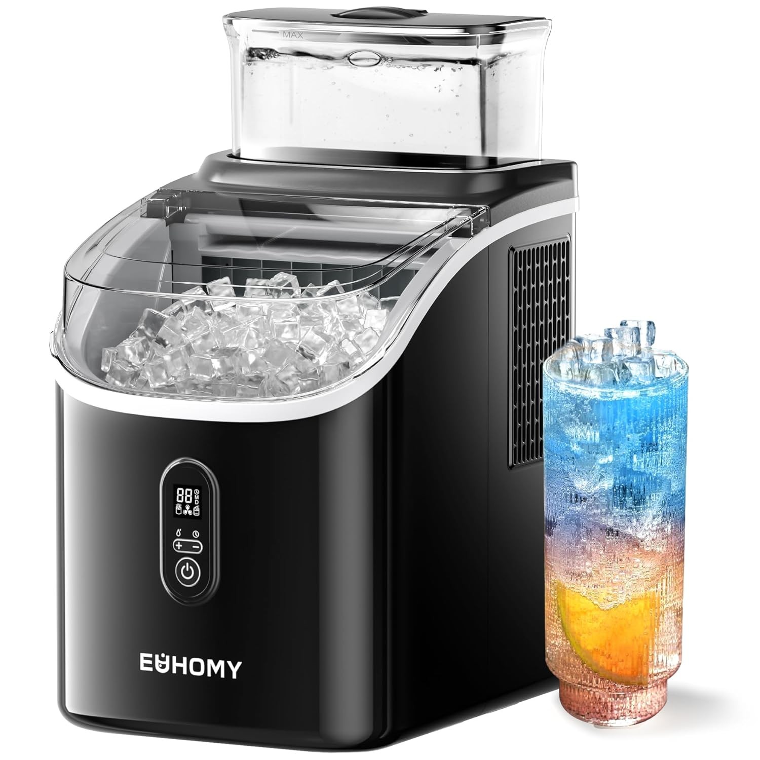 Portable Countertop Ice Maker Machine 34Lbs Daily Auto Clean LCD Timer Basket
