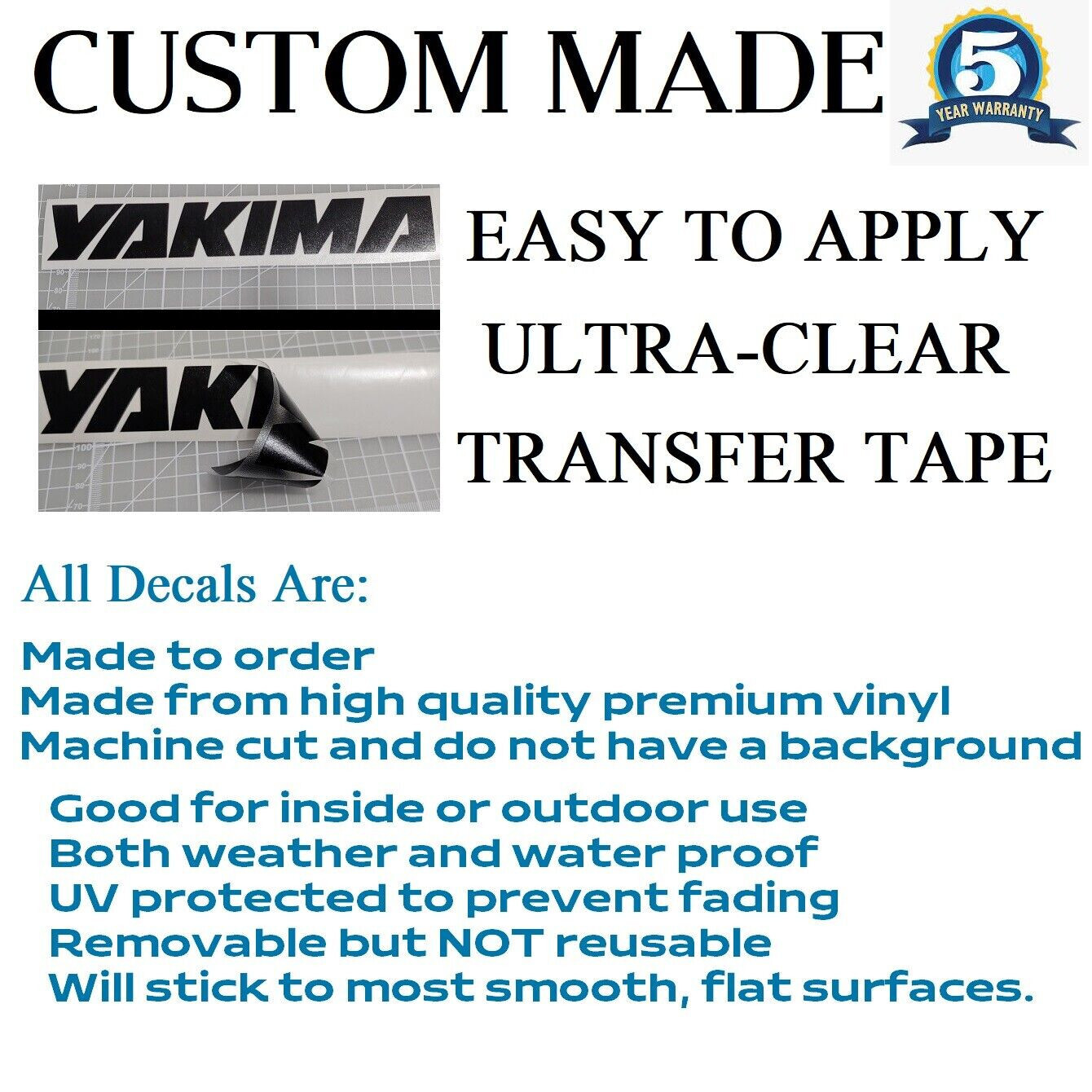 Custom Text Vinyl Lettering Sticker Decal Personalized -ANY TEXT – ANY NAME – [2