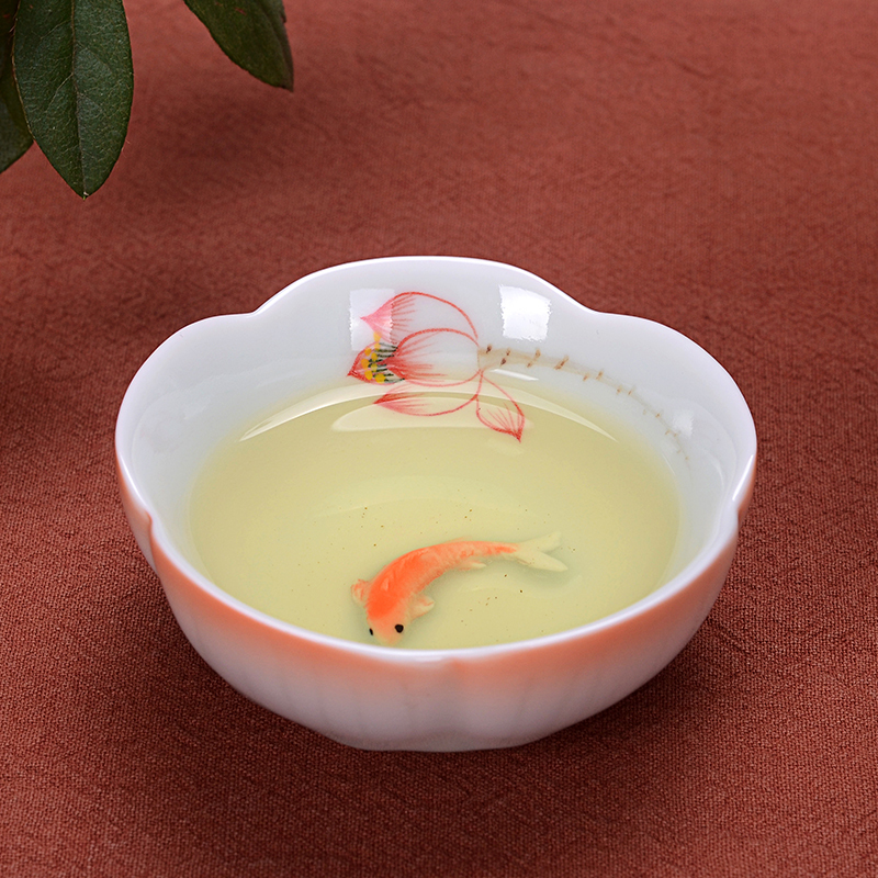Chinese Tea Cup Handpainted Flower Ceramic Master Cup 80ml Kung Fu Tea Cups New