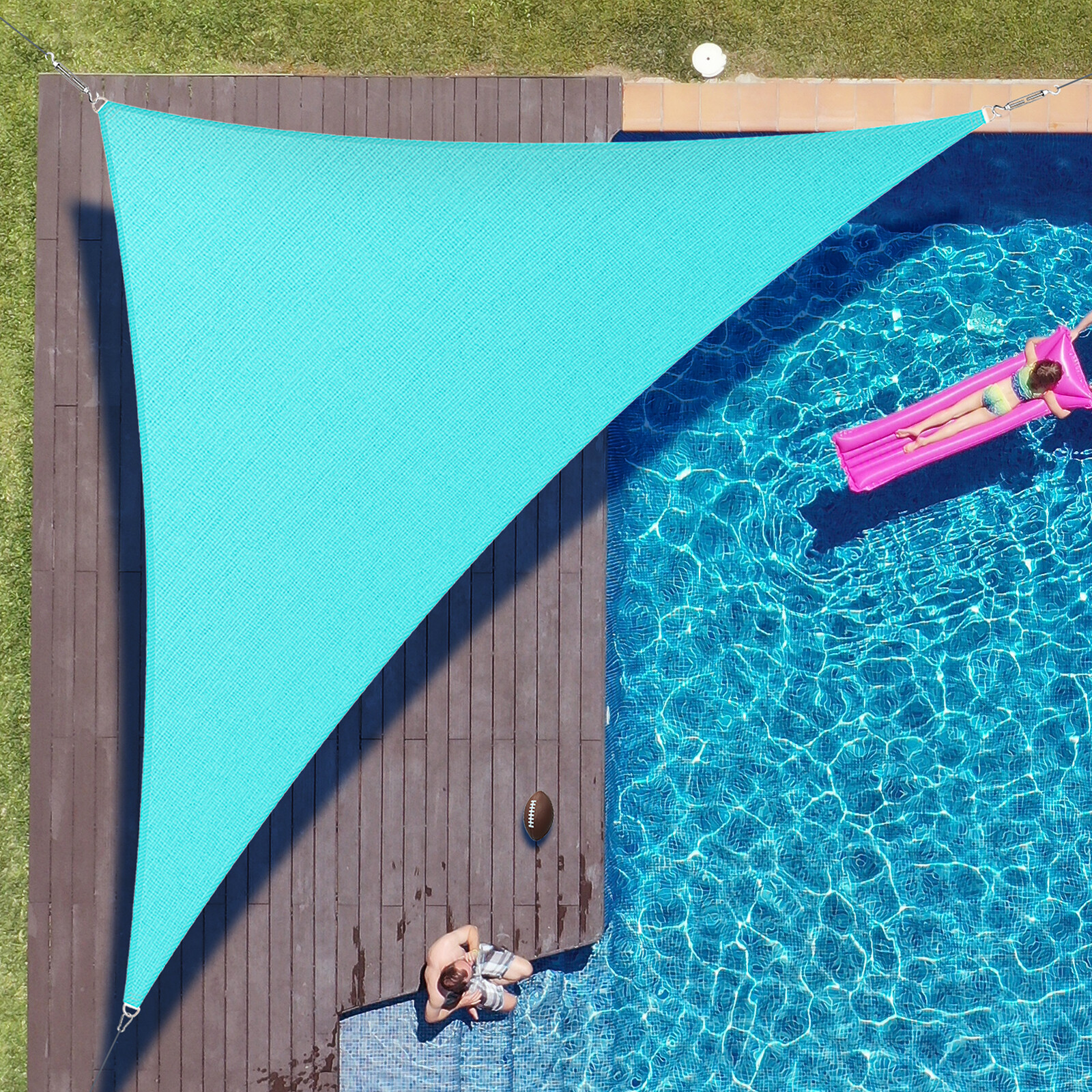Right Triangle Sun Shade Sail Fabric Garden Patio Pool Awning Canopy Top