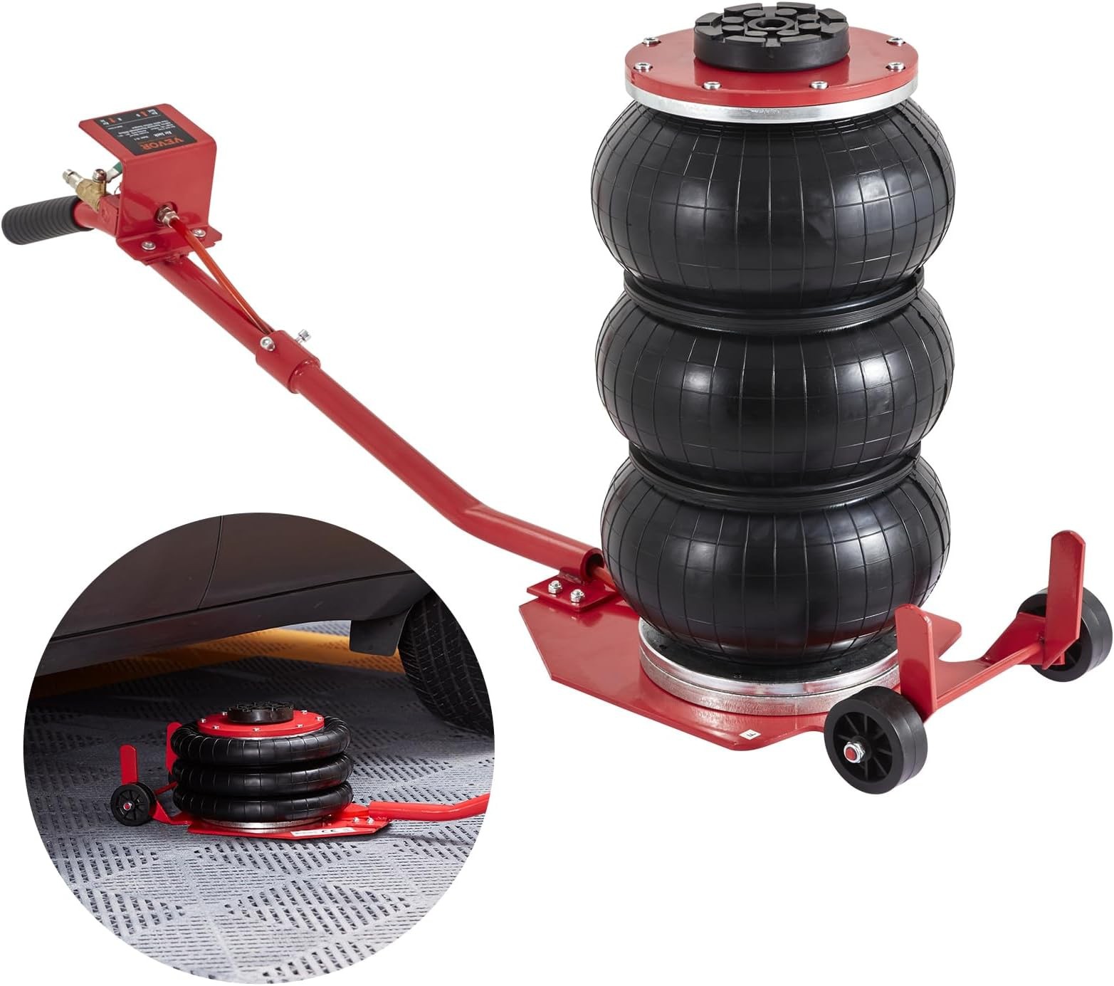 VEVOR Air Jack, 3 Ton/6600 lbs Triple Bag Air Jack, Airbag Jack with Six Stee…