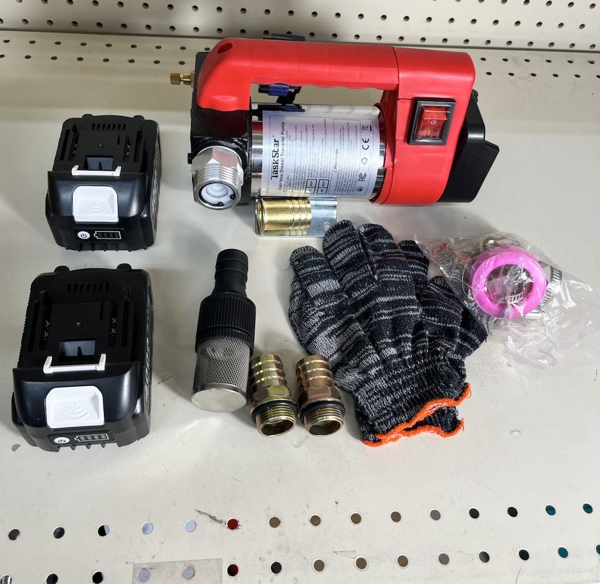 Fuel Transfer Pump Battery Powered,12Gpm Electric Pump Kit with 21V 2X4.0Ah Batt