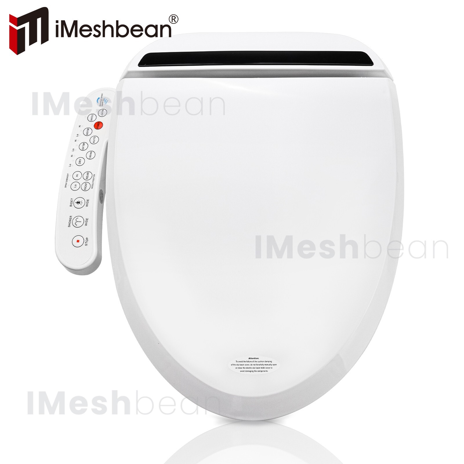 Smart Electric Bidet Toilet Heated Seat Elongated LCD Auto Flush Dry Night Light