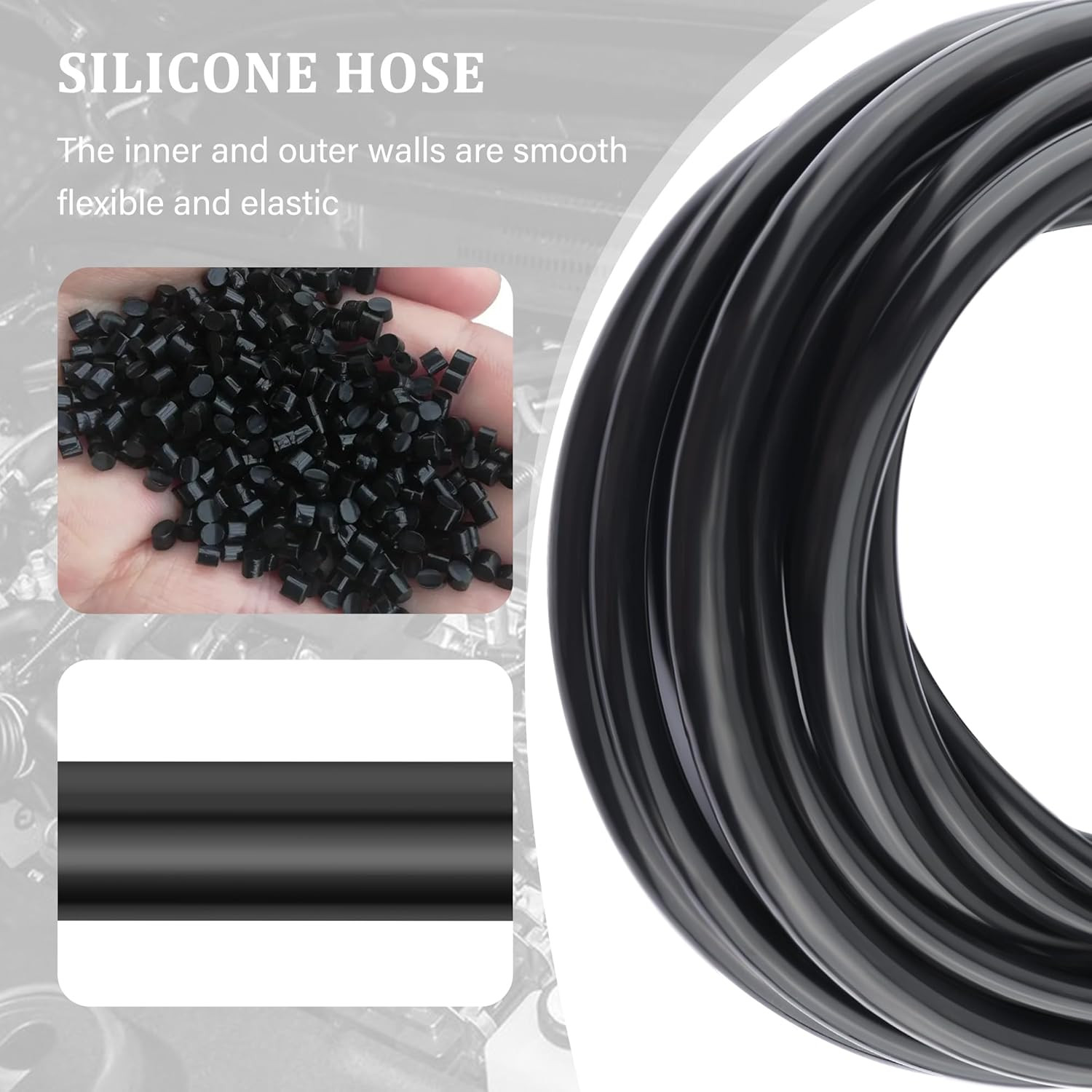 6PCS 5Ft Vacuum Line,Multipurpose Vacuum Lines Automotive for Car Engine,1/8″ 5/