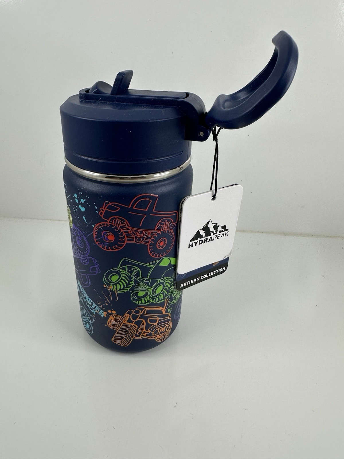 Hydrapeak Monster Truck Stainless Steel Leakproof 24 Hrs Cold Water Bottle 14 Oz