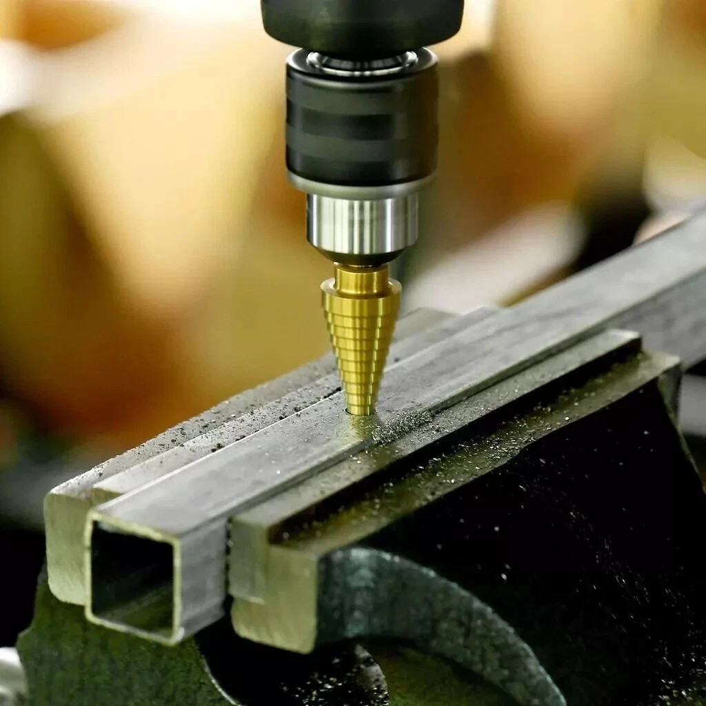 HSS 6PCS Titanium Step Drill Bit Set with Automatic High Speed Steels