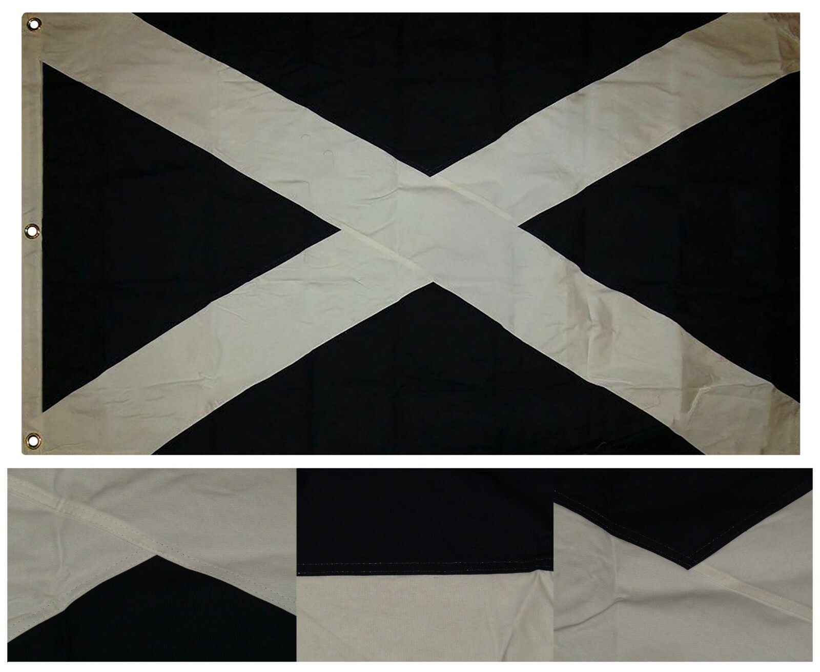 3×5 Embroidered Sewn Scotland Cross 100% Cotton Flag 3’x5′ Super Thick
