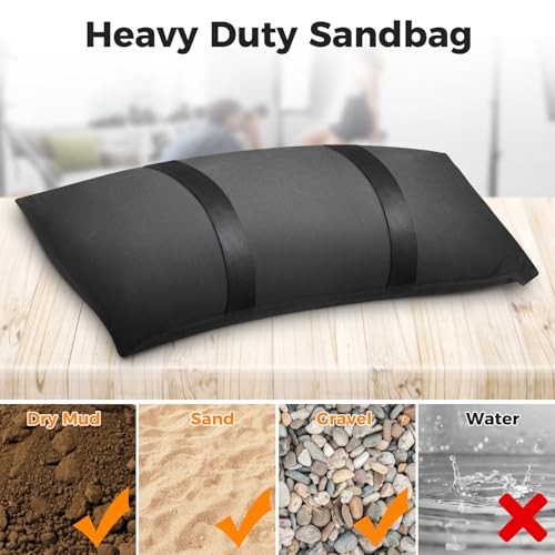 400 LBS Umbrella Base Weights Fillable Sand Bags, Sand Bags for 8 X 50 lbs