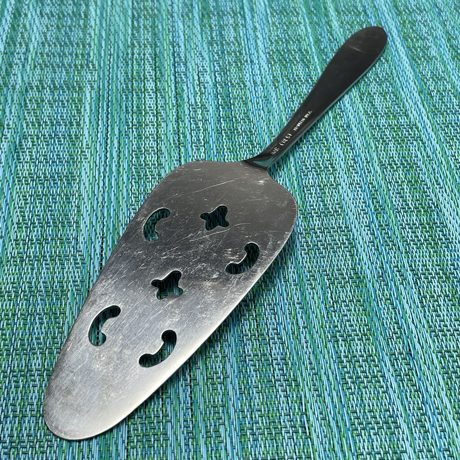 Marcrest MCF1 Atomic Starburst PIE SLICER SERVER Stainless 5 Stars MCM Vtg USA