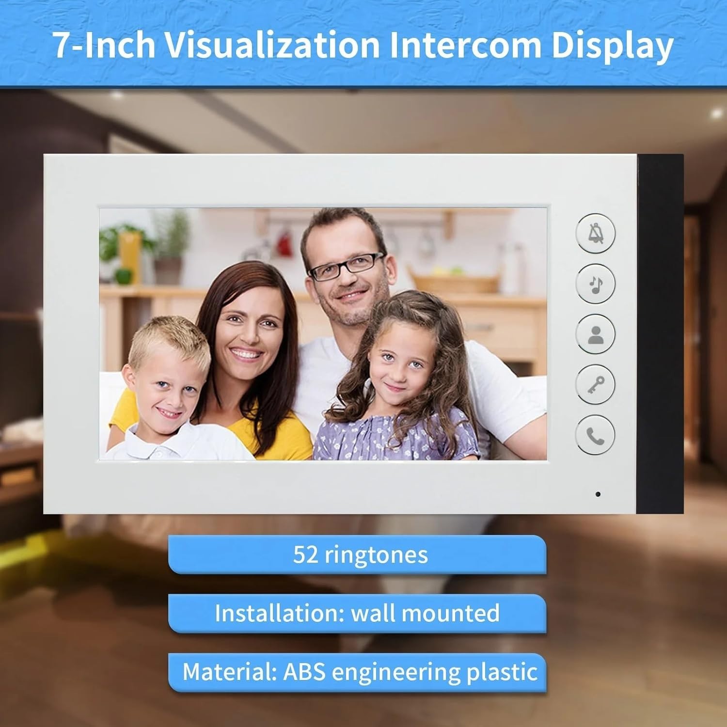 2 units 7inch monitor wired video Door phone kit indoor-outdoor video Apartment