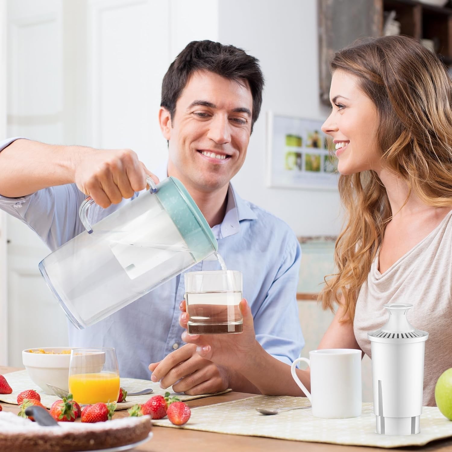 2-Pack NSF Certified Water Filter Replacement for Brita & Mavea Pitchers
