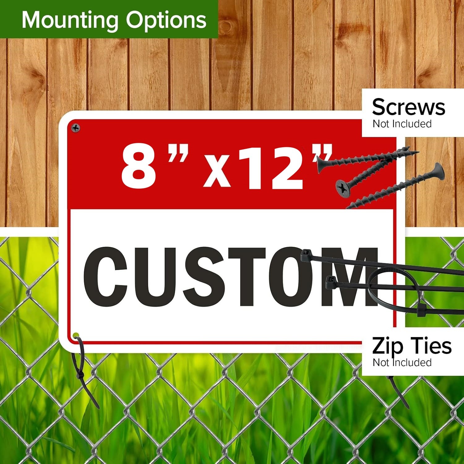 Customized Horizontal Tin Sign, allowing for the addition of any text/Photo