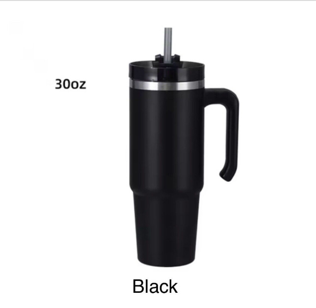 30oz Tumbler Cup with Handle & Straw -Stainless Steel Vacuum Insulated Mug/US