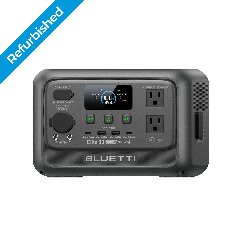 BLUETTI Elite 30 V2 600W 288Wh Portable Power Station LiFePO4 for Camping Trip