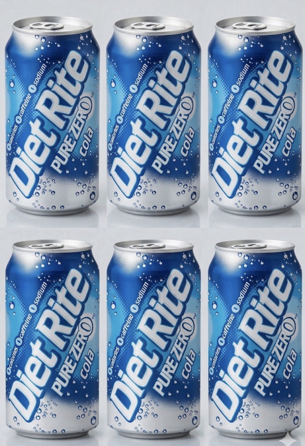 6 PACK! LIMITED STOCK! Diet Rite Cola, 12 oz Cans, HURRY! ALMOST GONE!