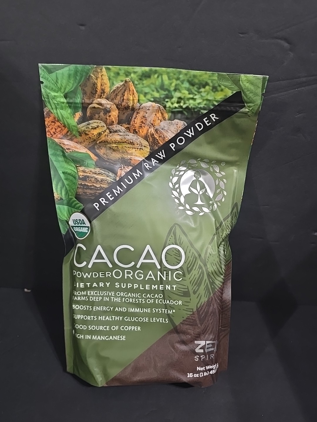Cacao Organic Cocoa Powder 1 lb. Premium Raw Powder Dietary Supplement.Exp 9/27