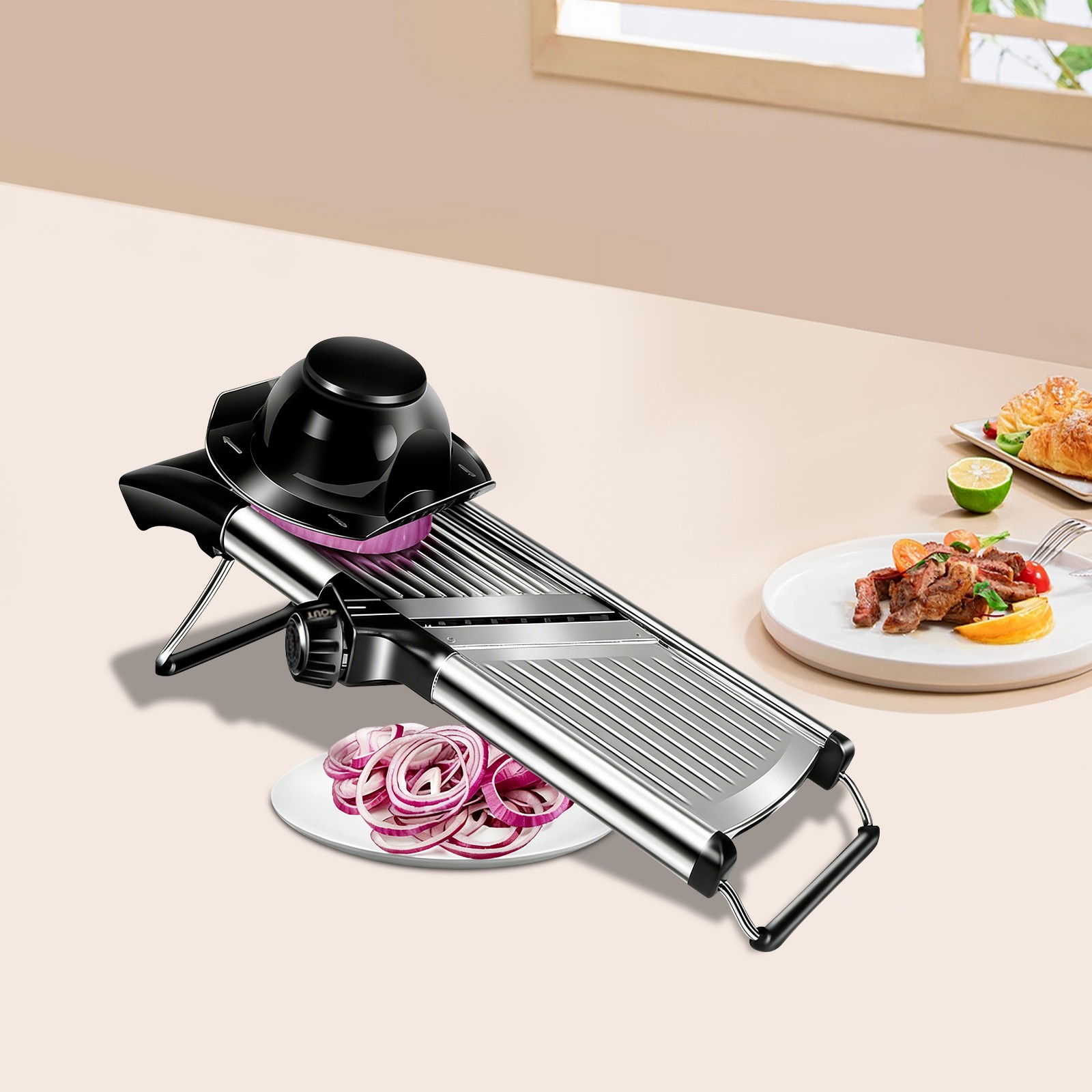 Fruit and Onion Cutter,Vegetable Slicer,Kitchen Multifunctional Vegetable Slicer