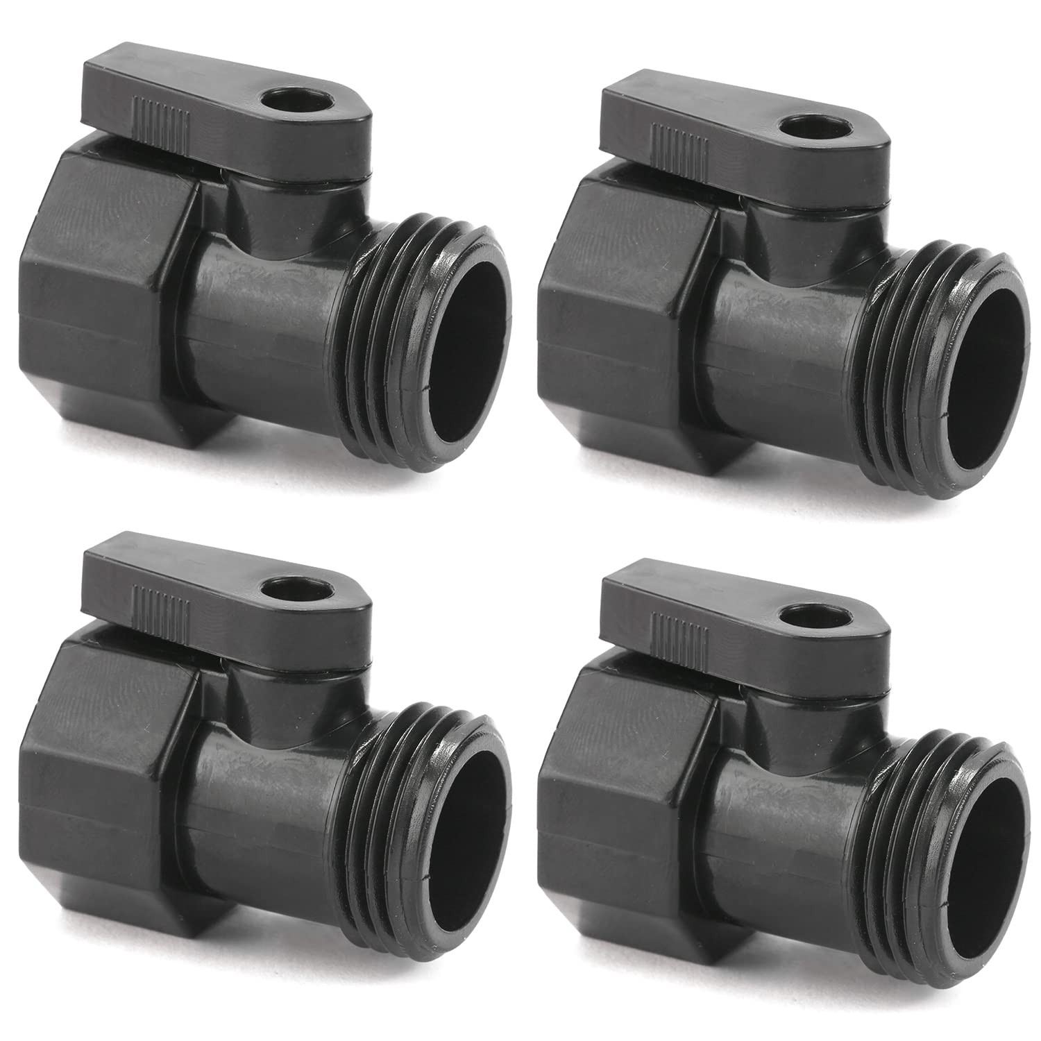 4 Pack 3/4″ Garden Hose Shut Off Valve,1-Way Restricted-Flow Water Shut-Off
