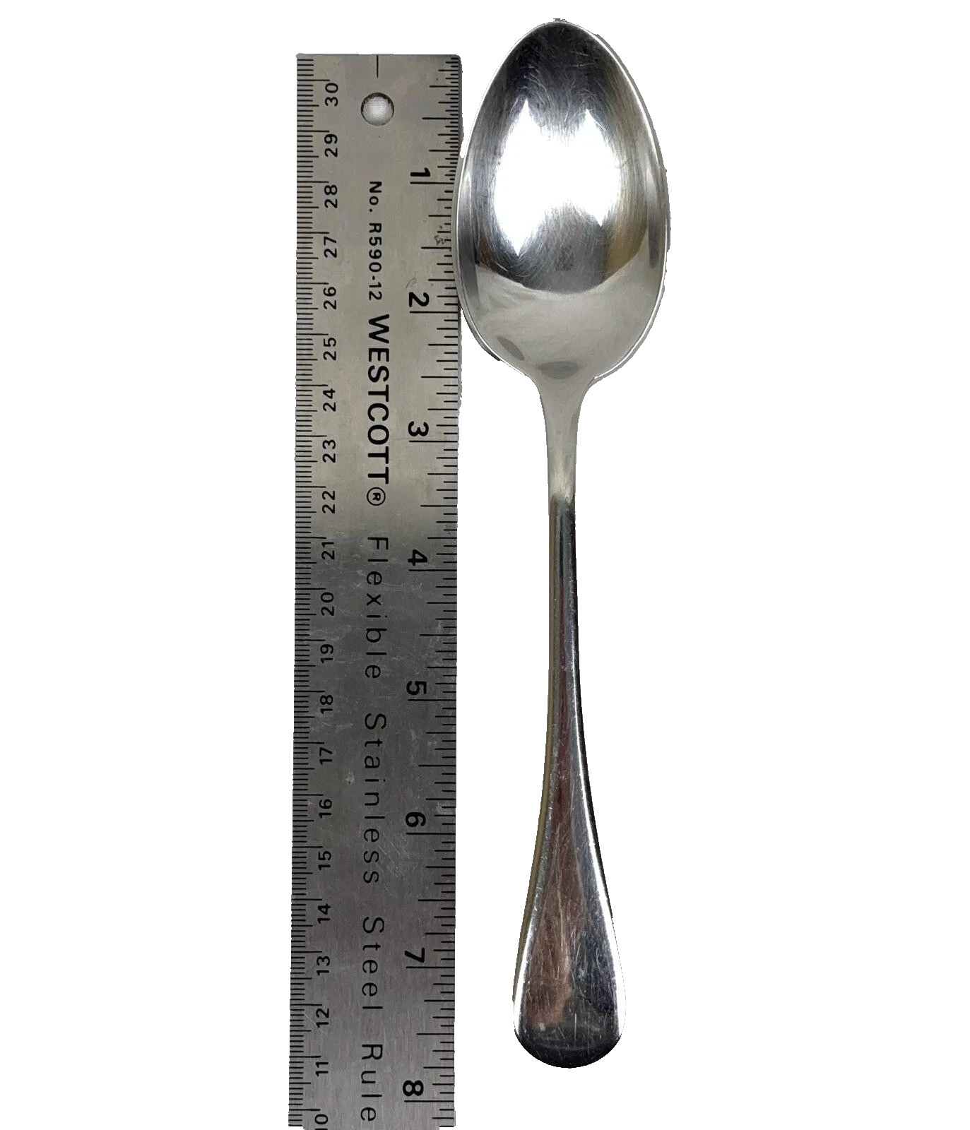 Calderoni BORROMEO Stainless 18/10 Glossy Dinner Soup Spoons Italy Made, 7 7/8″