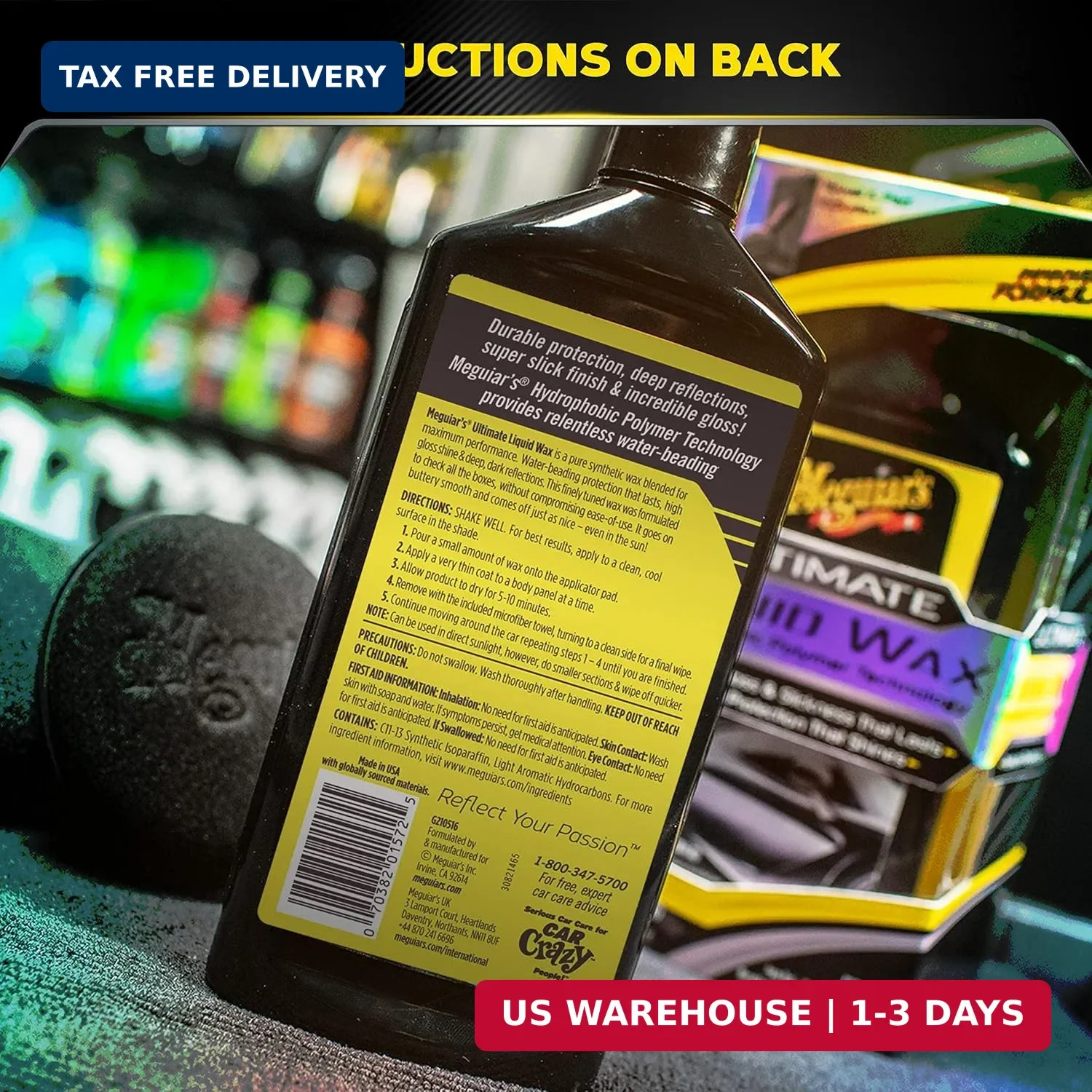 Meguiar’s Ultimate Liquid Wax, Improved Liquid Car Wax Formula for Durable Prote