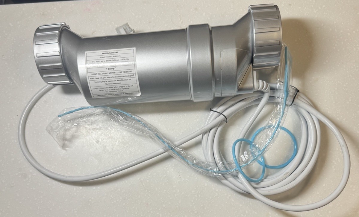 Salt Water Pool chlorinator System 40,000 Gallon T- Cell 998000IN1BF075 Used