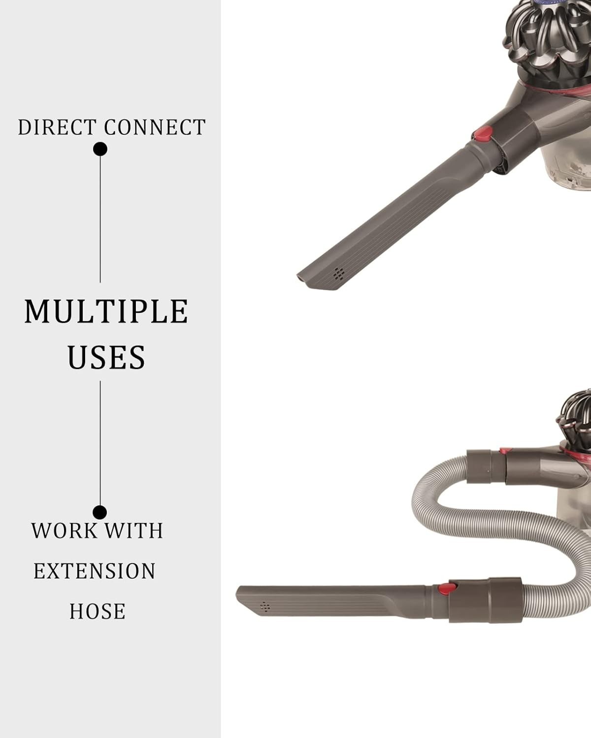 FOR PARTS – Nozzle Tool Attachment Set – Dyson V8 Origin+ Cordless Vacuum Purple