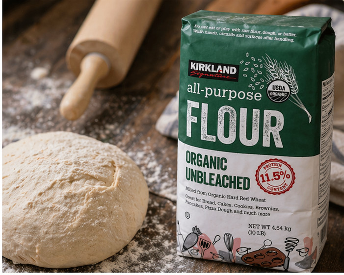 2 Pack Kirkland Signature USDA Organic Unbleached All Purpose Flour, 10 lbs