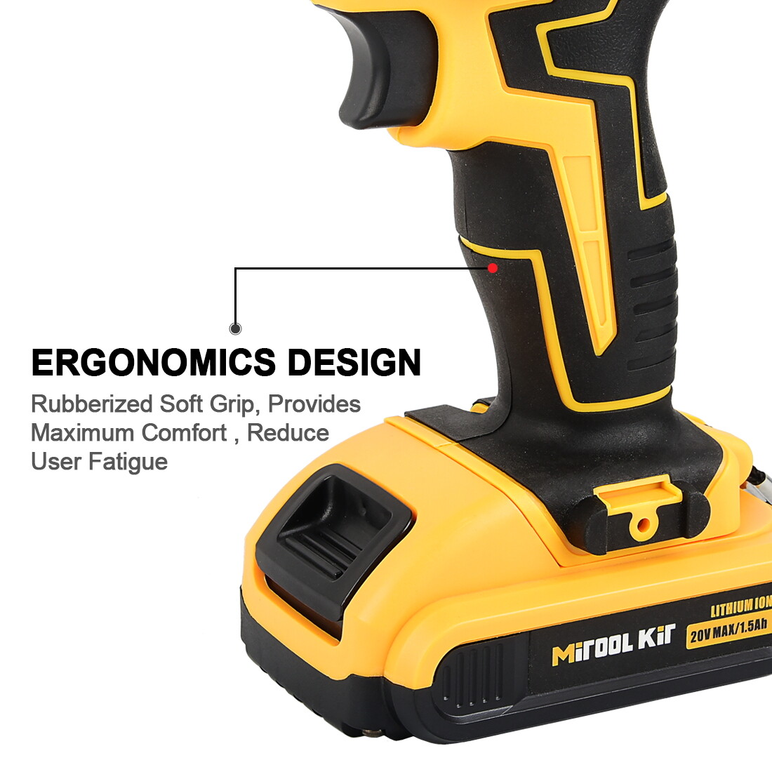 Cordless Brushless Impact Driver Hammer Drill Combo Kit with 2 Battery & Charger