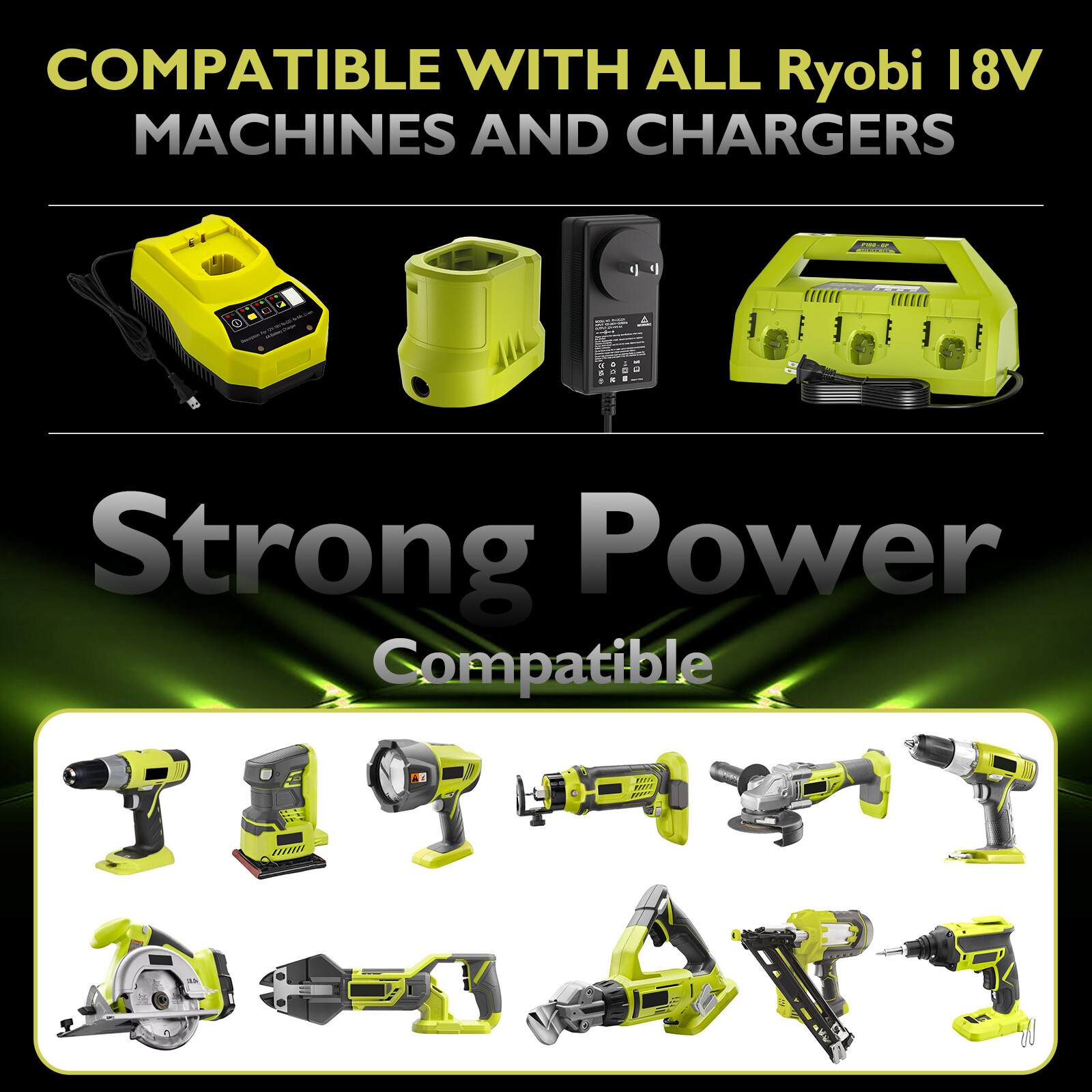 For RYOBI Battery PBP005 BP003 P197 LITHIUM 18 VOLT 4Ah 6Ah 2Ah Battery NEW