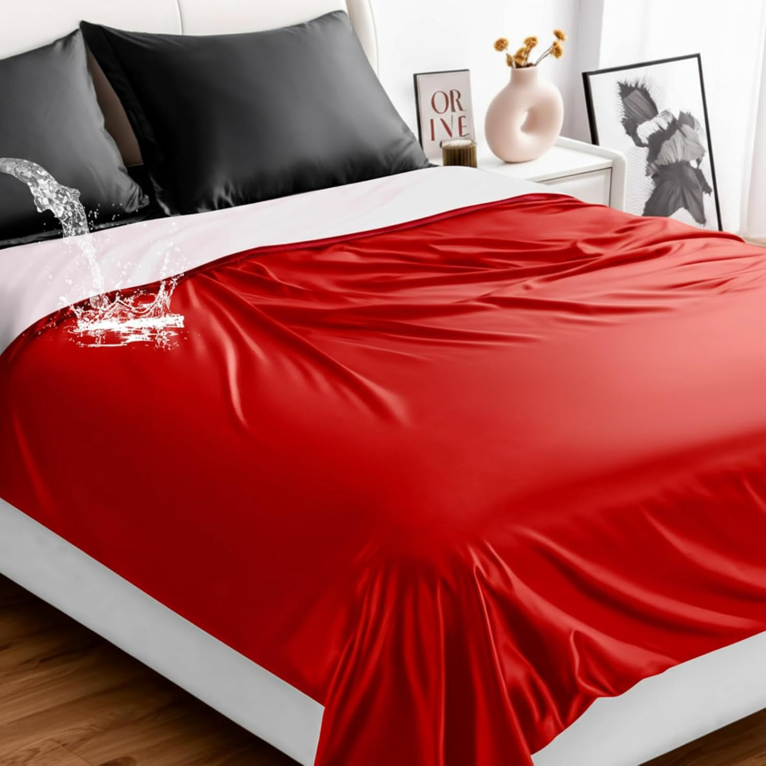 Lightweight Waterproof Blanket Queen Size, 78″ x 82″ Thin Summer Bed Protector S