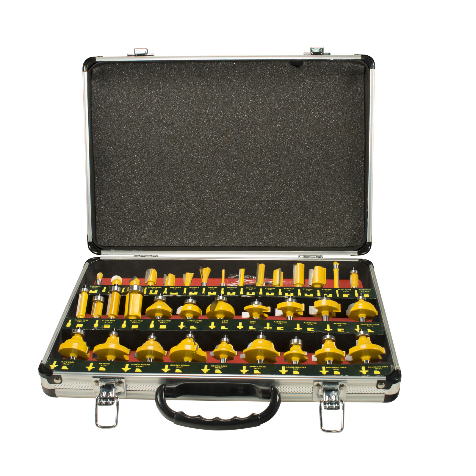 Erie Tools 35 PC 1/4″ Shank Router Bit Set with Tungsten Carbide Tips