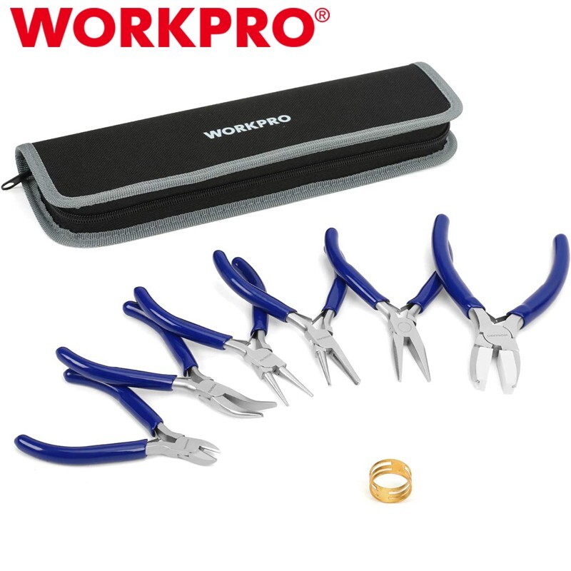 WORKPRO 7-Pieces Jewelers Pliers Set Jewelry Tools Kit with Easy Carrying Pouch